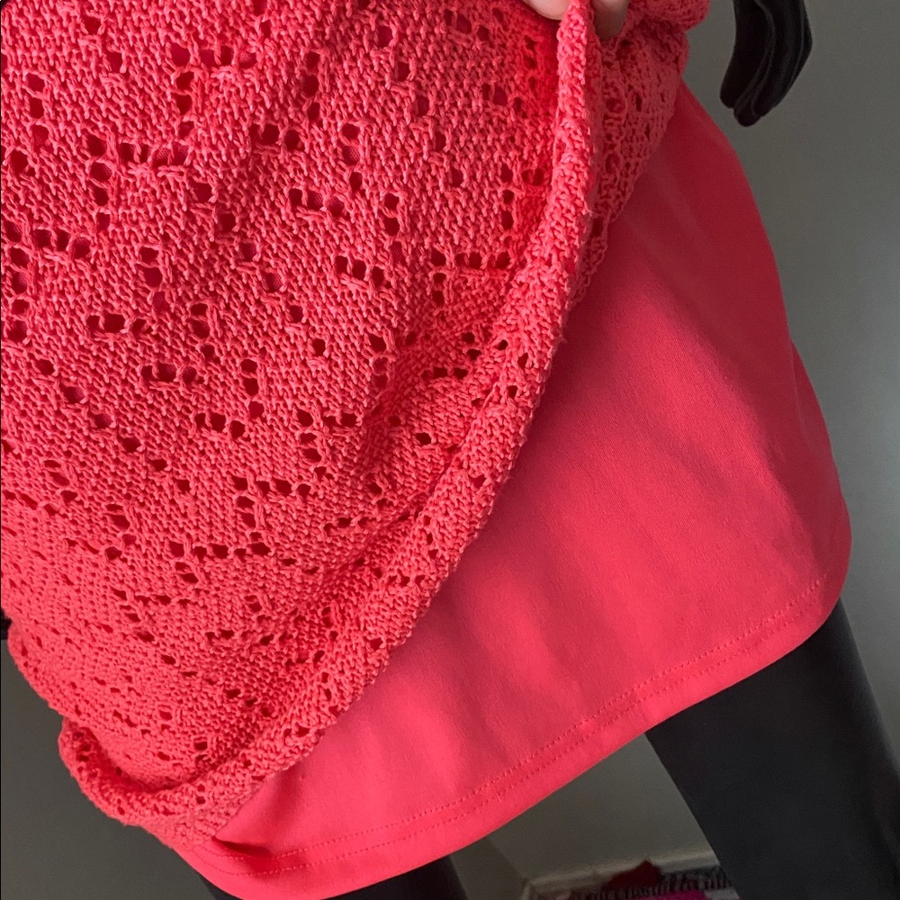 Rebellion Vibrant Coral Knit Dress - Picture 11 of 13